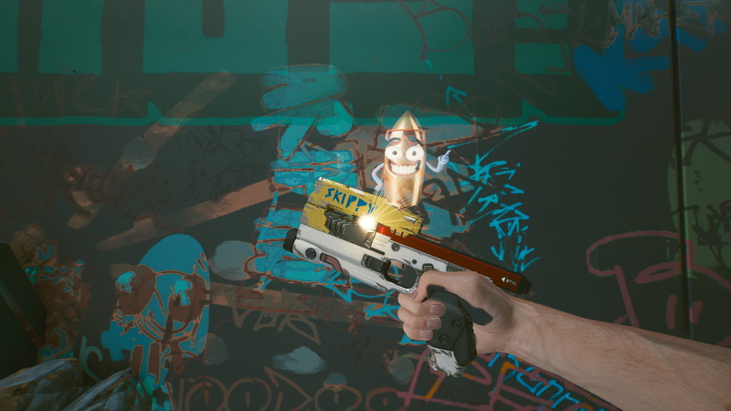 1080P, NightCity, CD Projekt RED, Cyberpunk 2077 Gun, Cyberpunk 2077