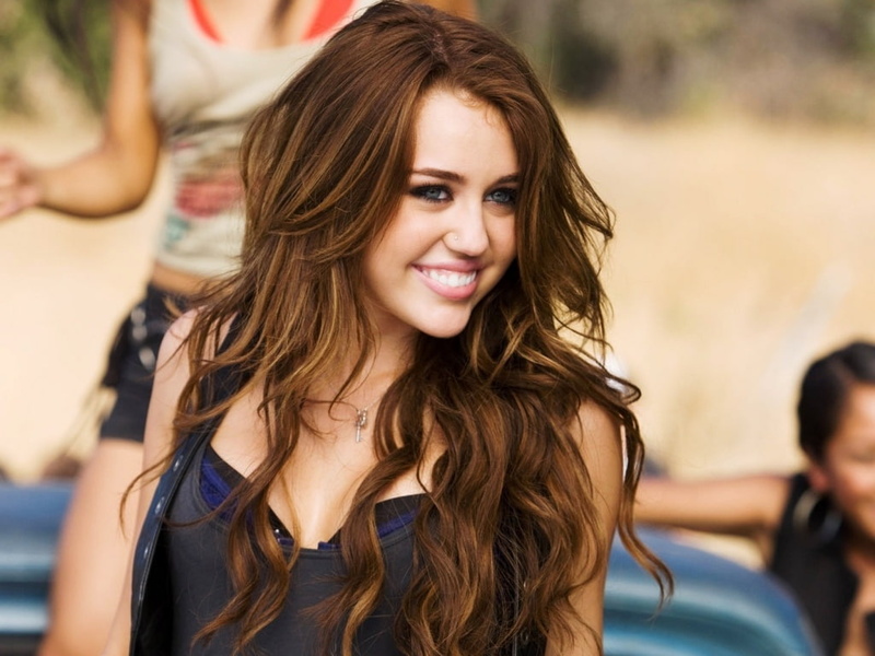 blue eyes, hair, 480P, woman, photography, long, smiling, eyes, long hair, cyrus, star, celebrities, miley cyrus, blue, miley