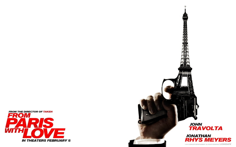 Gun, From Paris with Love, 1080P, Eiffel Tower, Movie