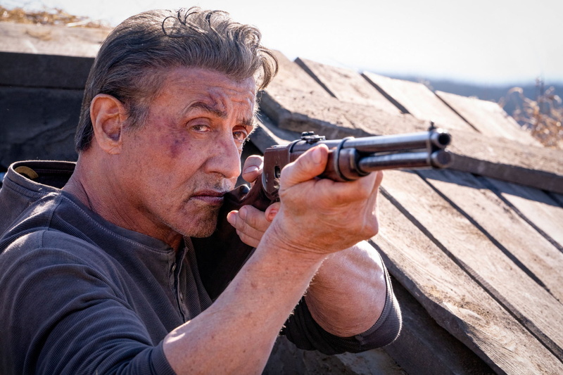 Sylvester Stallone, rifles, 1080P, Rambo, gray hair, Rambo 5: Last Blood, Gray Shirt