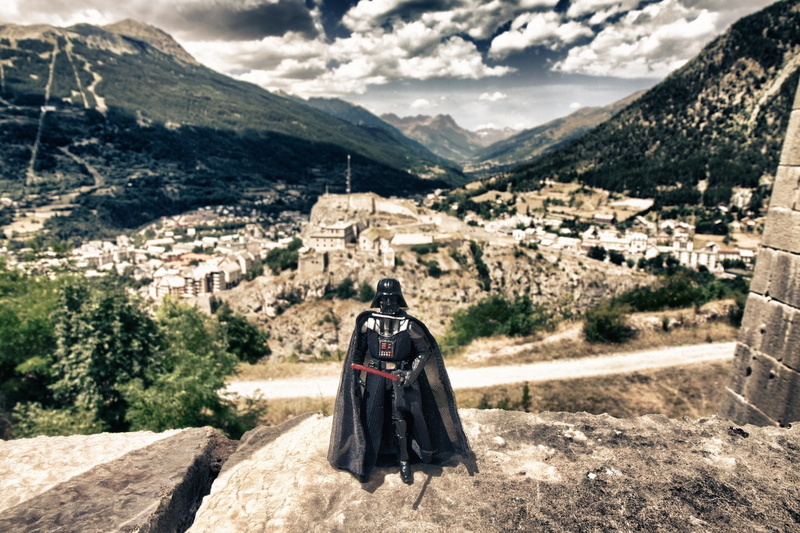 vader, action, figure, Darth Vader, the city, dart, mountains, 1080P, lightsaber