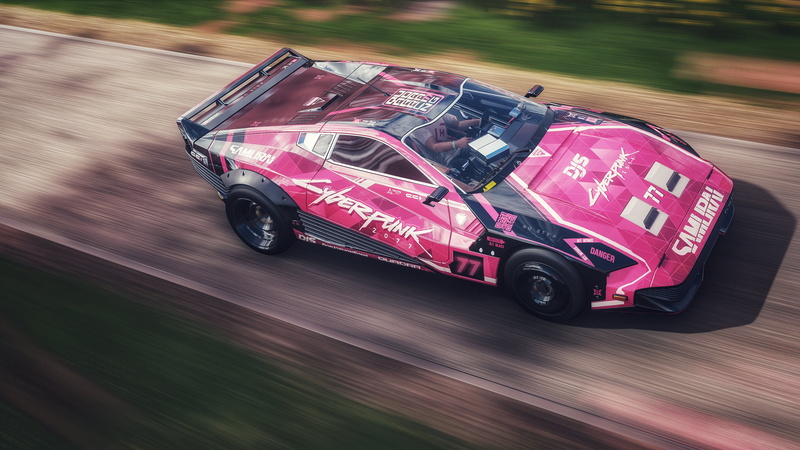 4K, Quadra Turbo-R V-Tech, Forza, car, vehicle, Quadra, Forza Horizon 4, cyberpunk, driving, Cyberpunk 2077