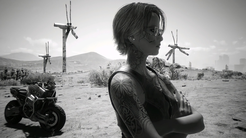 cyberpunk, Female V, Cyberpunk 2077, cyberpunk v, low saturation, screen shot, video game girls, video games, 4K