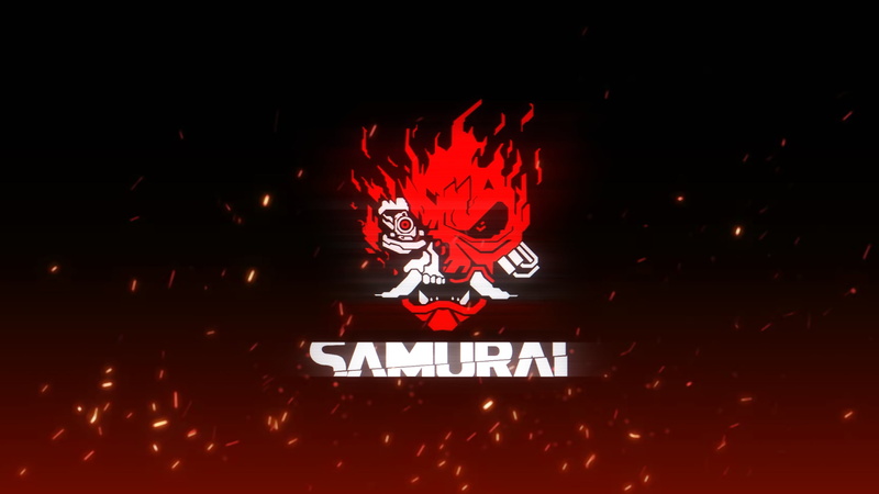 cyberpunk samurai, Cyberpunk 2077, simple background, 2K, samurai, fire