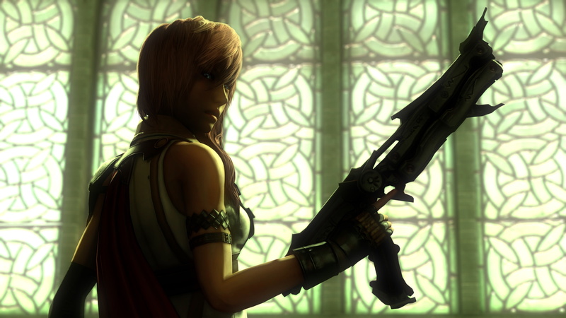 4K, square enix, Final Fantasy XIII, rendering, girl, Lightning, look, weapons
