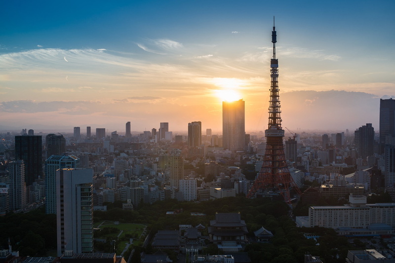 Tokyo, Tokyo Tower, urban, photography, Sun, cityscape, building, 1080P, Japan, city