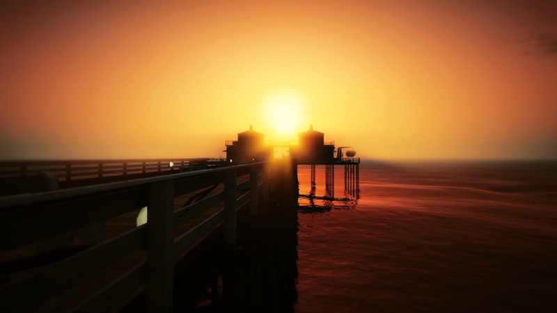 environment, Grand Theft Auto V, in-game, sunset, 1080P, Chumash, Rockstar Games