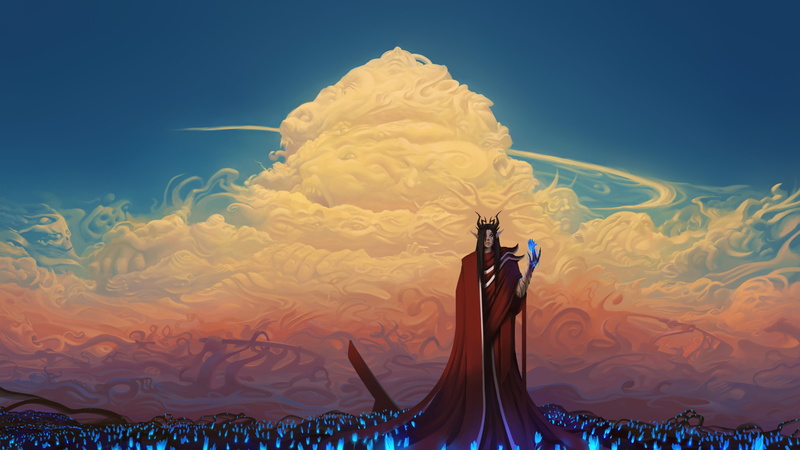 digital art, 2K, nephilim, clouds, Wisper (Artist), fantasy art