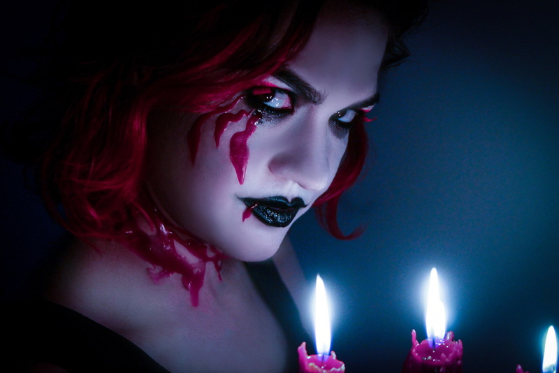 black background, beautiful woman, one person, young women, 1080P, dark, burning, adult, women, looking, body part, fashion, black lipstick, evil, headshot