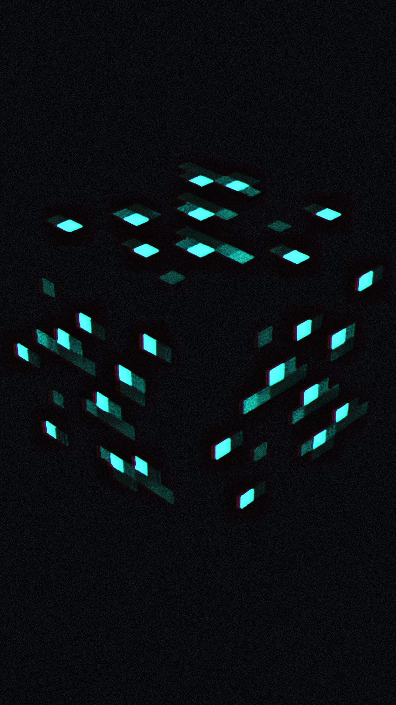 1080P, ore, Minecraft, dark