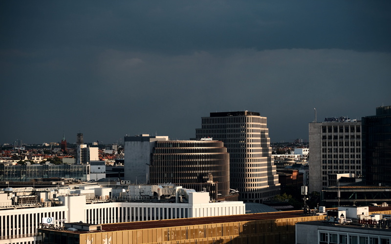 rain, day, tall - high, office, landscape, no people, cityscape, clouds, city, fuji, nature, modern, sky, cloud - sky, skyscraper, fujifilm, outdoors, built structure