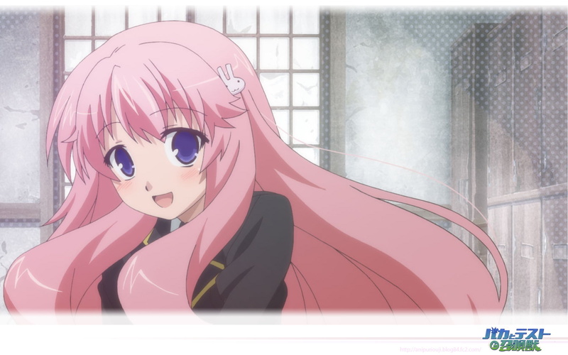 hair, open, pink, baka, school, 1080P, eyes, mizuki, himeji, mouth, uniforms, shoukanjuu, purple, test