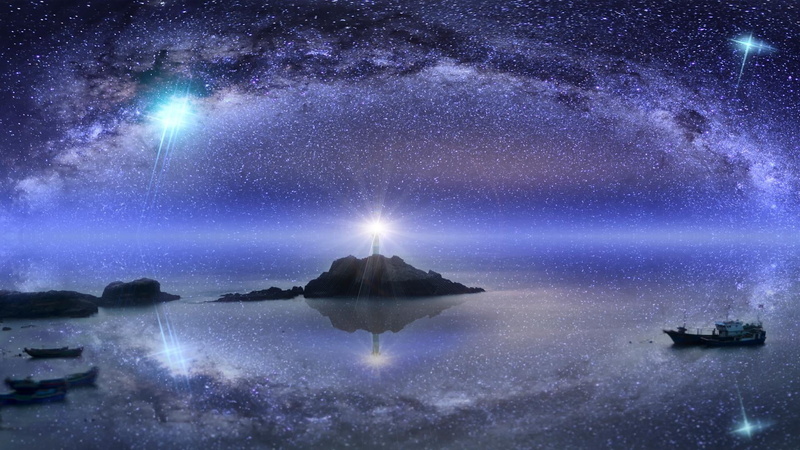purple, scenics - nature, outdoors, dongji island, star, no people, wangan island, zhoushan, water, island, astronomy, 1080P, asia, space, waterfront