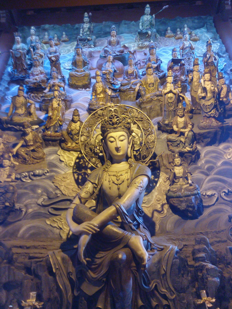 chinese, religion, temple, 4K, female likeness, buddhism, travel, indoors, building, god, architecture, idol, no people, creativity, zen, art and craft