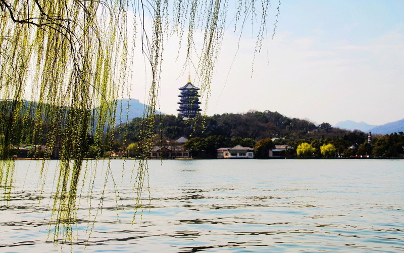 nature, water, building, growth, plant, day, built structure, architecture, lake, no people, g, travel, beauty in nature, wallpape, hd, hangzhou, outdoors