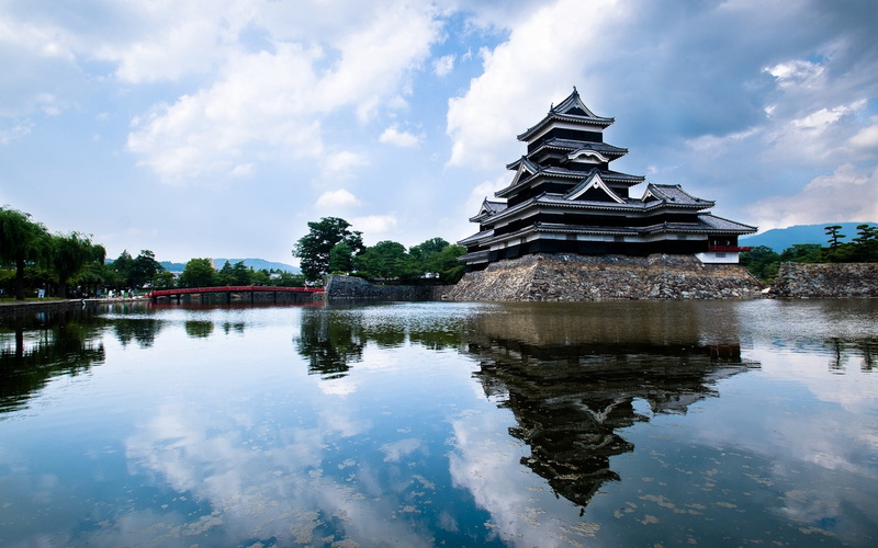 waterfront, building Exterior, east Asian Culture, no people, chinese Culture, pagoda, spirituality, building, lake, pond, reflection, rivers, palace, japan