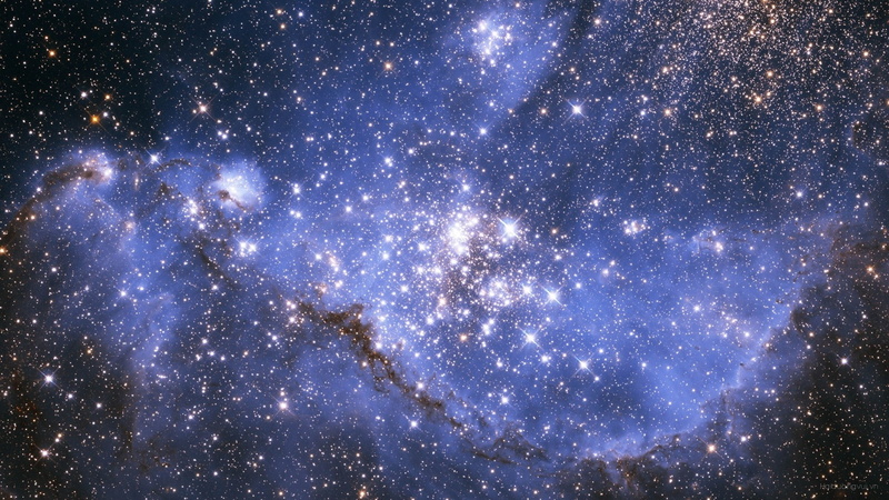 digital art, galaxy, beauty in nature, constellation, globular star cluster, space exploration, 1080P, no people, blue, bright, night, infinity, space