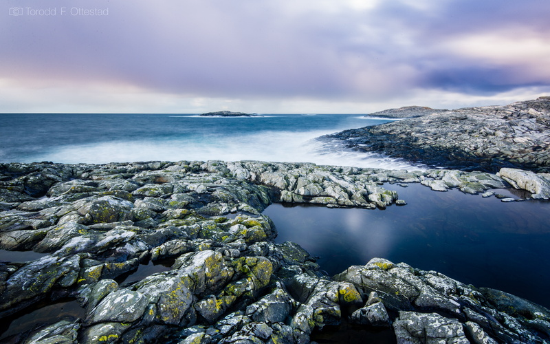 white skies, coastline, Sotra, rock - Object, beach, f4, sky, white, blue, Nikkor, weather, waves, 5K, outdoors, skies, Coast, blue ocean, 35mm, norway