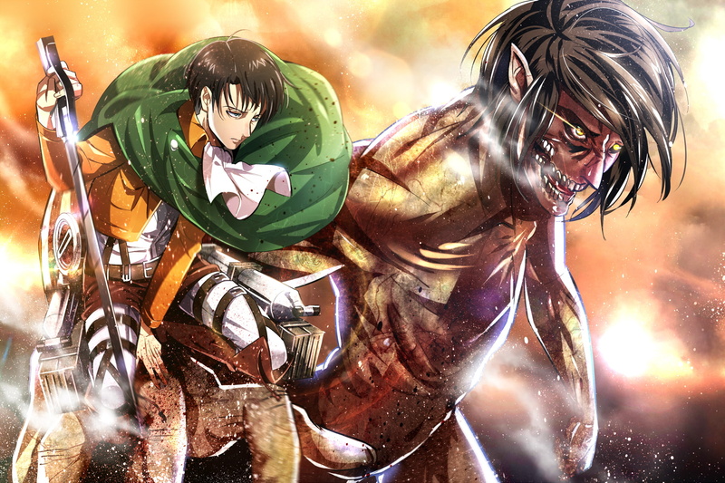 titan, rivaille, shingeki, kyojin, yuna, rogue, 720P