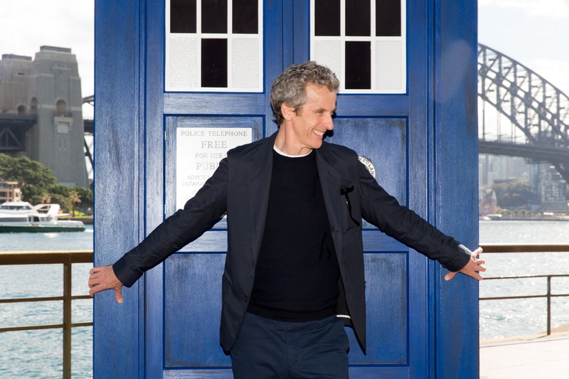 Bbc, drama, front view, males, doctor, three quarter length, men, adventure, standing, one person, series, who, outdoors, Futuristic, tardis, waist up