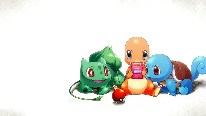 Bulbasaur, Squirtle, gameboy, multi colored, no people, copy space, rubber duck, still life, close-up, toy, nature, human representation, white background