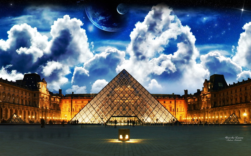 museum, louvre, paris, 1080P