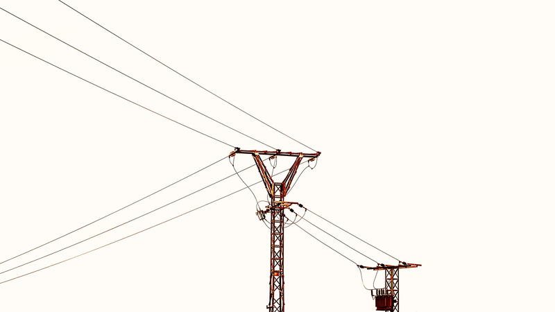 high-tension towers, clear sky, power supply, metal, low angle view, machinery, fuel and power generation, power, construction equipment, sky, silhouettes