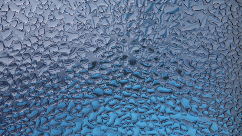 abundance, blue, small, drop of water, water repellent, glass, liquid, day, drip, wet, textured, countless, fractal, indoors, transparent, no people, fogging