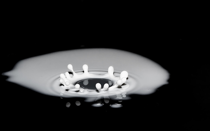 heat - temperature, drops of milk, water, mirroring, close-up, closeup, spray, electricity, drink, fire, surface tension, electric lamp, black background