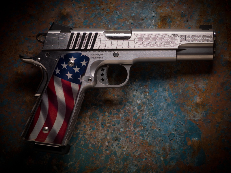 5K, 1911, pistol, american, flag
