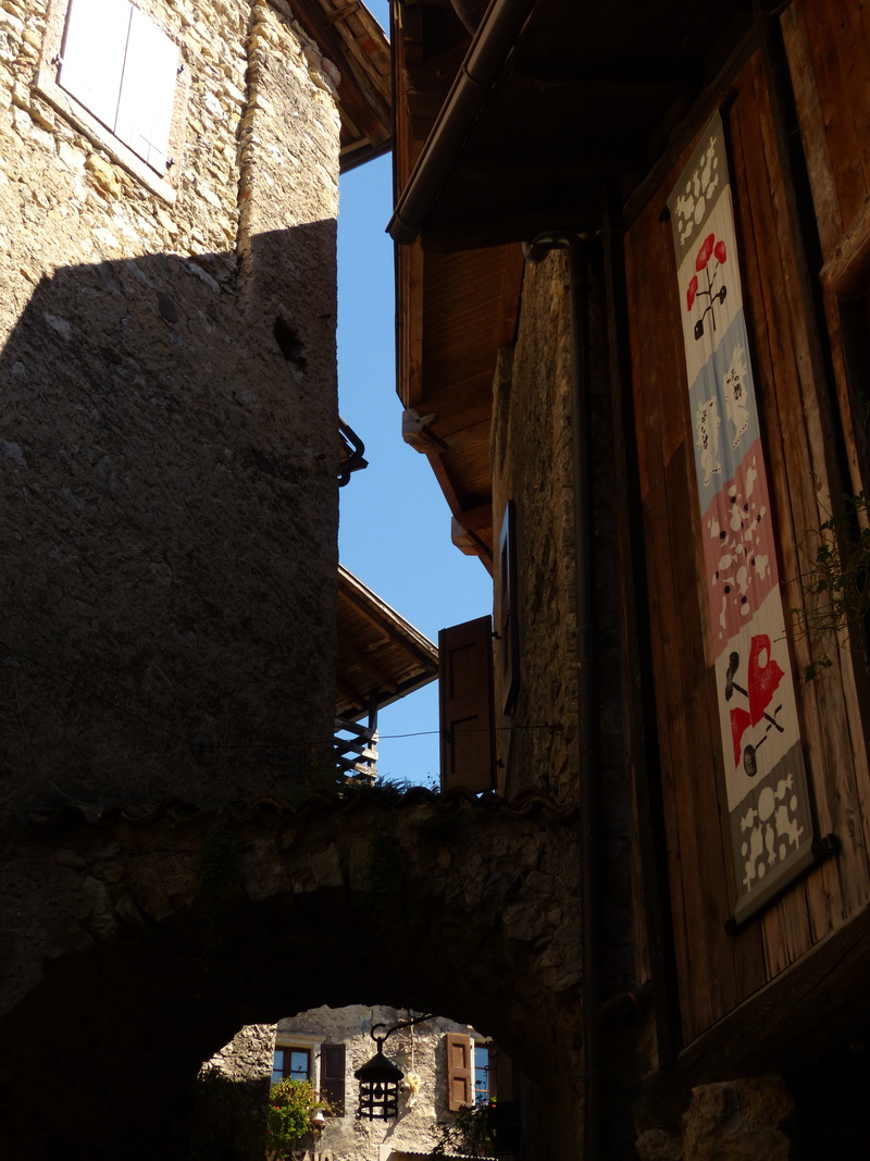 history, architecture, Alley, sky, day, ruined, outdoors, spirituality, religion, medieval village, place of worship, low angle view, italy, belief, building