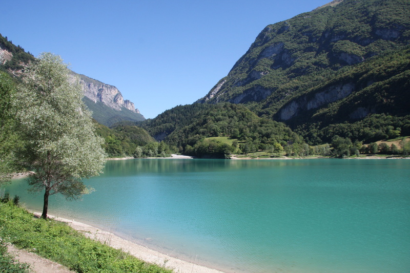 turquoise, italy, sky, lake, land, beauty in nature, non-urban scene, tree, tranquility, mountain range, idyllic, plant, nature, blue, clear sky, tenno more