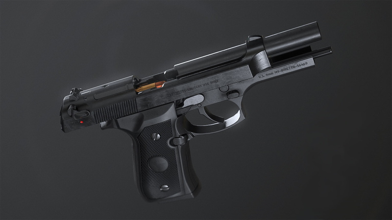 Self-loading pistol, Beretta M92FS, 1080P, Pietro Beretta