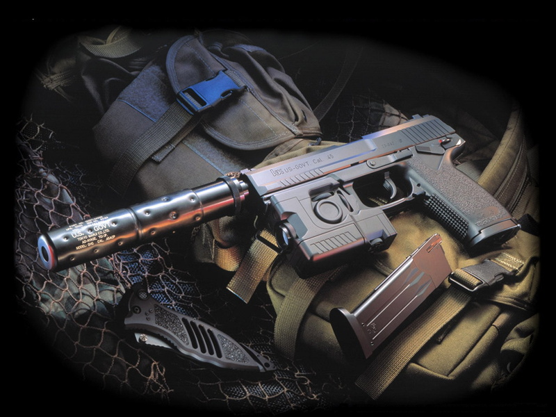 Weapons, Heckler and Koch Pistol, 1080P, .45 Cal