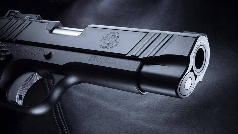 photography, pistol, Nighthawk, semi, 4K, automatic, M1911, custom, marvel black, close