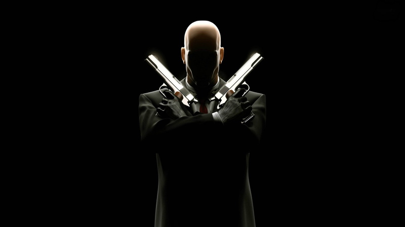 human hand, Absolution, human body part, front view, cut out, dark, 1080P, suit, metal, black background, silverballers, games, background, Hitman, communication