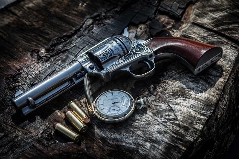 weapon, clocks, 1080P, revolver