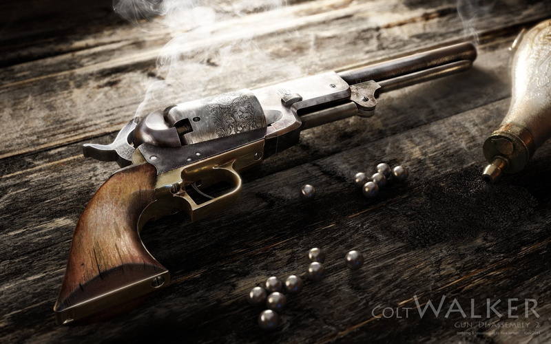 colt, pistol, walker, 1080P, western, weapon
