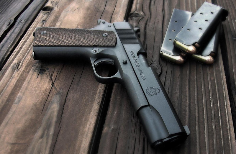 springfield armory 1911 pistol, 720P