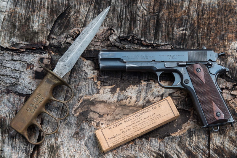 crime, knife - weapon, still life, sign, colored, no people, rifle, semi, brass, handgun, security, weapon, indoors, gun, tactical, black, «U.S.1918 mark I»