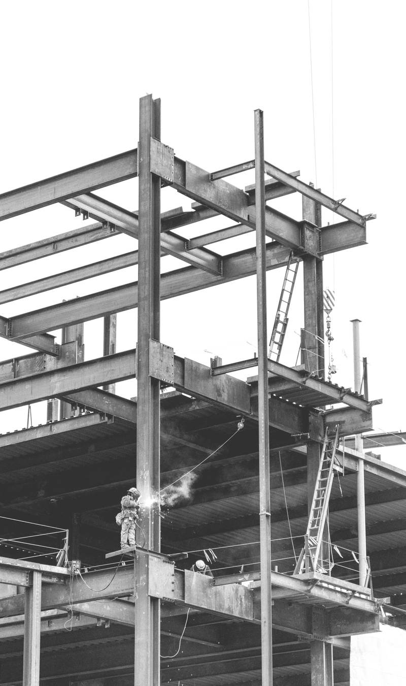 city, construction industry, architecture, water, sky, nature, building exterior, built structure, welding, girder, workers, no people, construction, beams