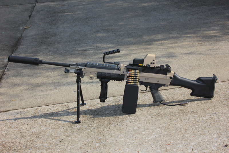 military, gun, weapon, 4K, m249, machine