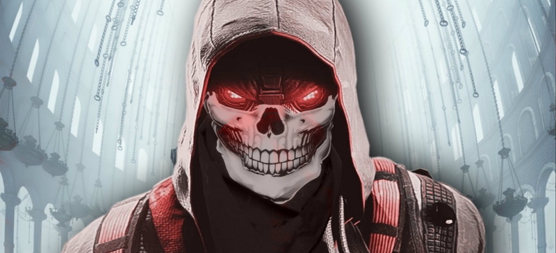 white, spooky, unrecognizable person, indoors, one person, real people, young adult, Killzone: Shadow Fall, halloween, obscured face, fear, front view