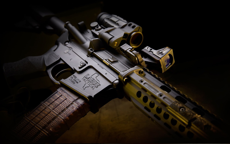 assault rifle, optics, Larue tactical, twilight, close-up, 1080P