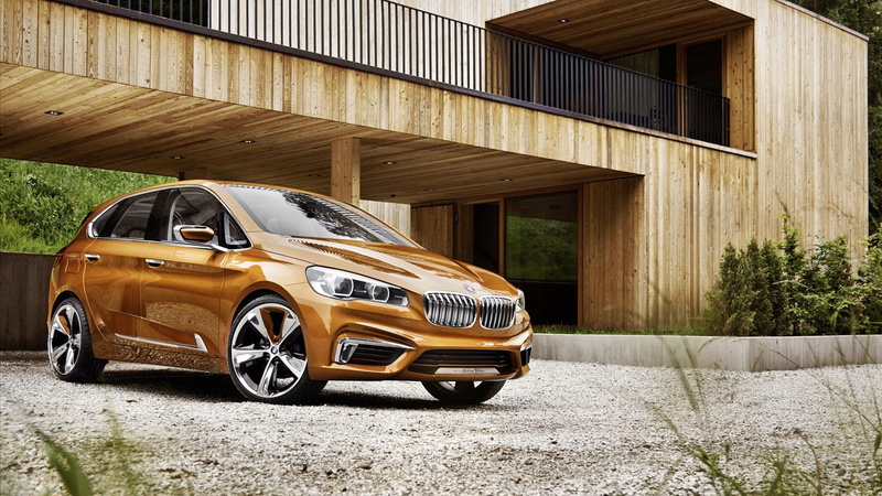 2013, hatchback, outdoor, door, bmw, 1080P, tourer, active, concept, gold, cars