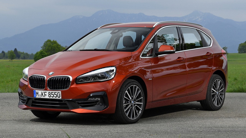 BMW 2 Series, Luxury Car, Orange Car, Compact MPV, BMW 216i Active Tourer, 1080P, Car, BMW