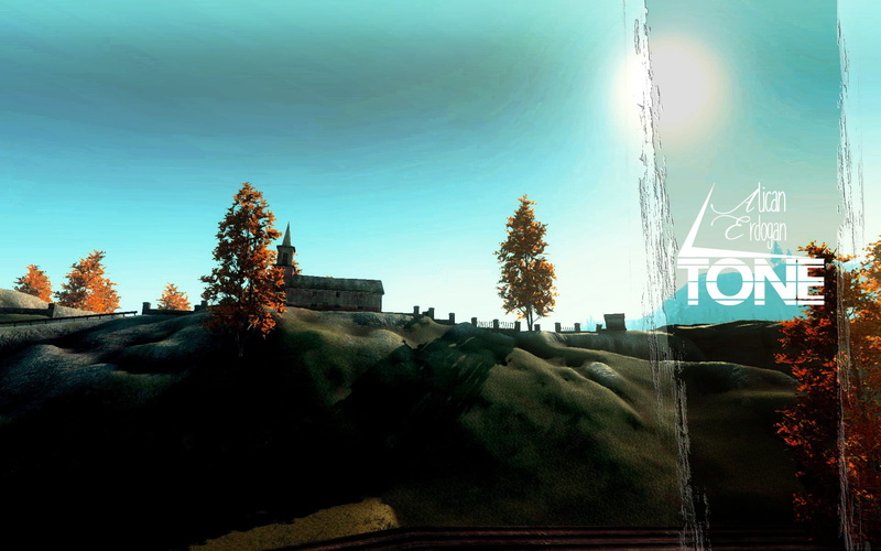 building exterior, no people, road, 1080P, screen shot, communication, sign, H1Z1 King Of The Kill, H1Z1, plant, H1Z1 Just Survive, sunlight, blue, western script