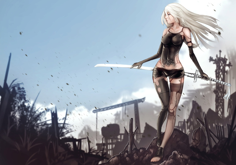 transportation, bird, day, nier automata, focus on foreground, flying, group of animals, hd, outdoors, plant, sky, animals in the wild, artwork, games