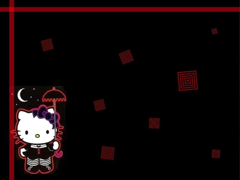 kitty, anime, hd, art, hello, 480P, Hello Kitty, dark