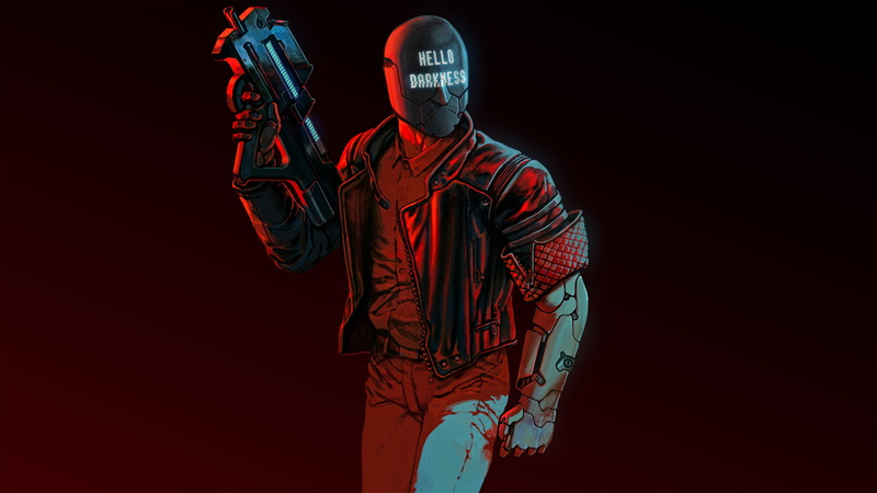 digital, suit, holding, Hello Darkness, 4K, black, grey, 4K, RUINER, rifle, person